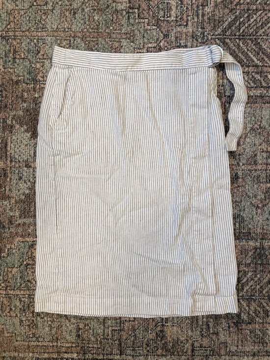 Banana Republic Dresses & Skirts - Banana Republic Striped Linen Wrap Pencil Skirt Size 10